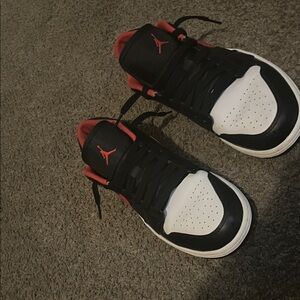 Jordan Black, White, and Red Men's Sneakers